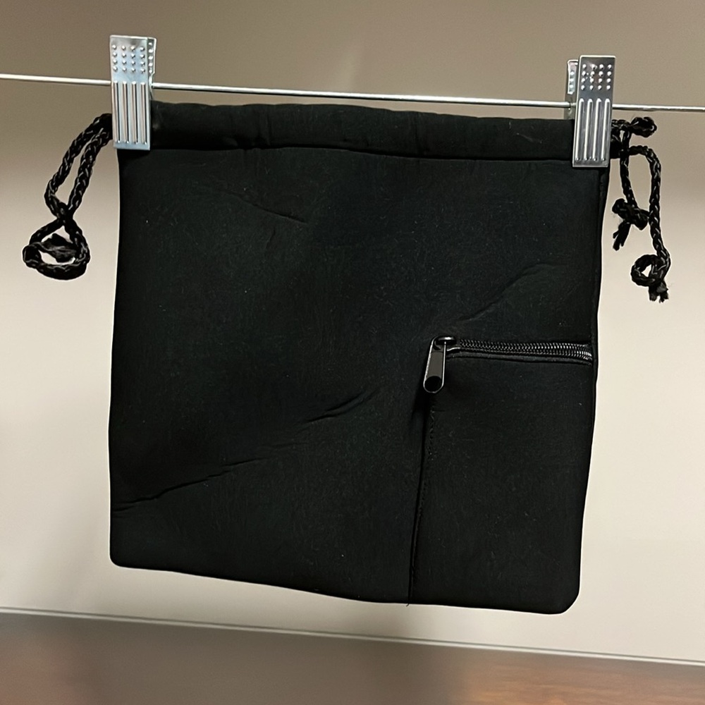 NWOT Black Drawstring Travel Pouch